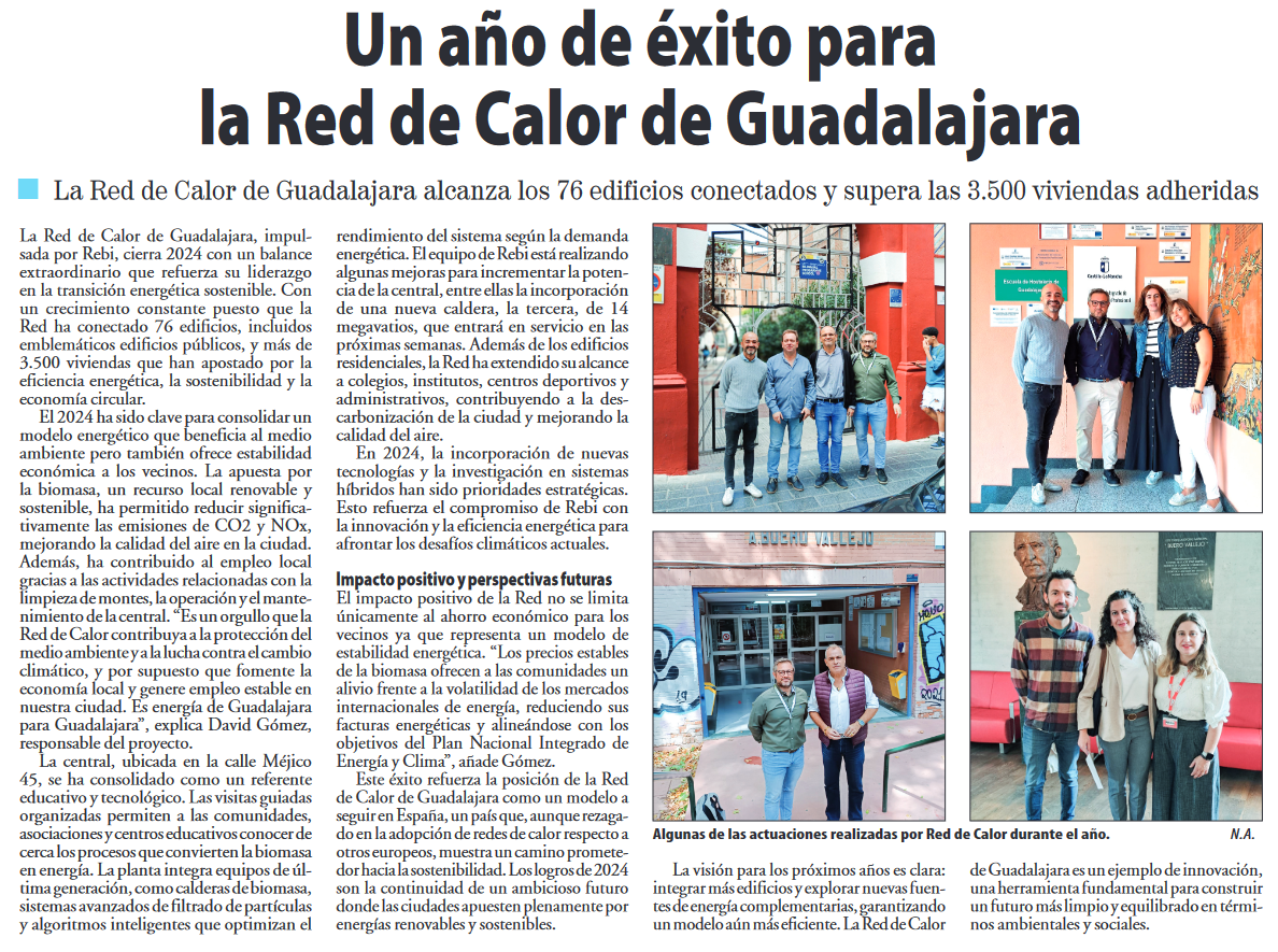 Blog: Un año de éxito para la Red de Calor de Guadalajara